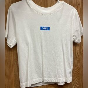 Vans White Cropped Tee